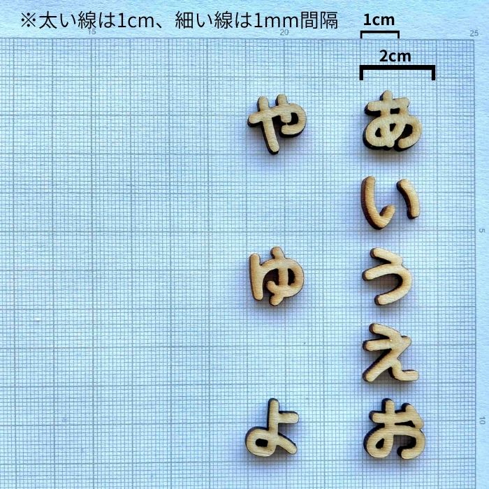 貼るだけ簡単！1文字55円！【ウッドパーツ ひらがな】