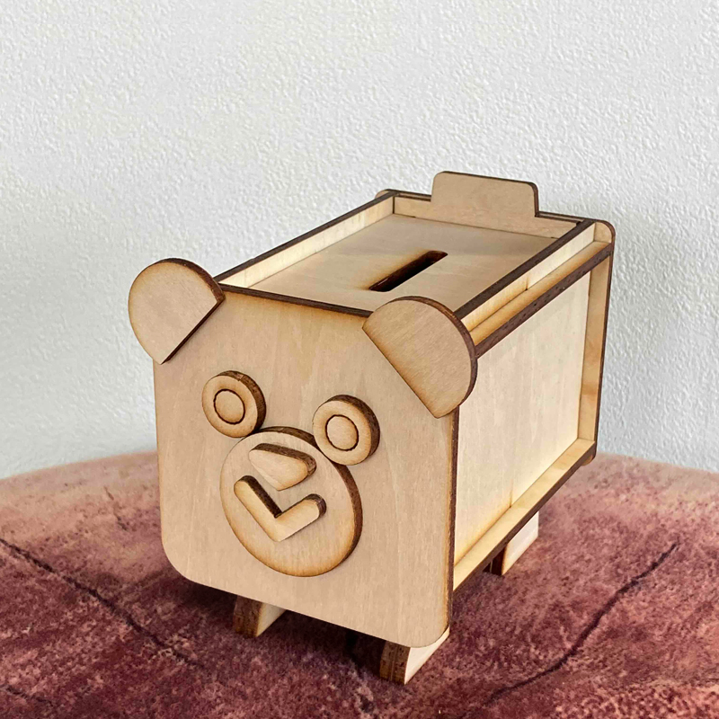 【木製 どうぶつ貯金箱 DIY 手作りキット】