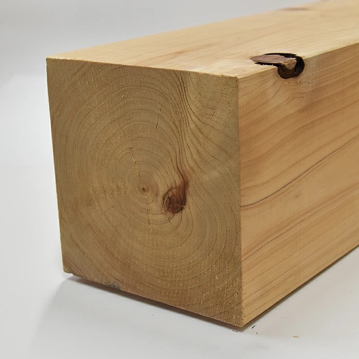 【桧特等 角材】(幅)12cm×(厚)12cm×30cm材 4本セット 節あり 送料別