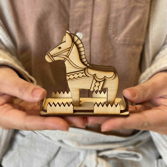 【木製 ダーラナホース DIY 手作りキット】2026 干支