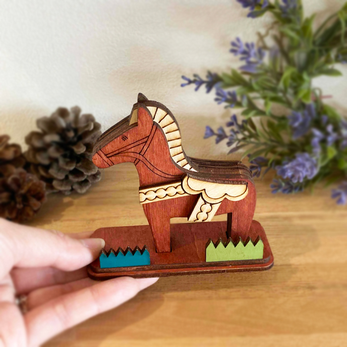 【木製 ダーラナホース DIY 手作りキット】2026 干支
