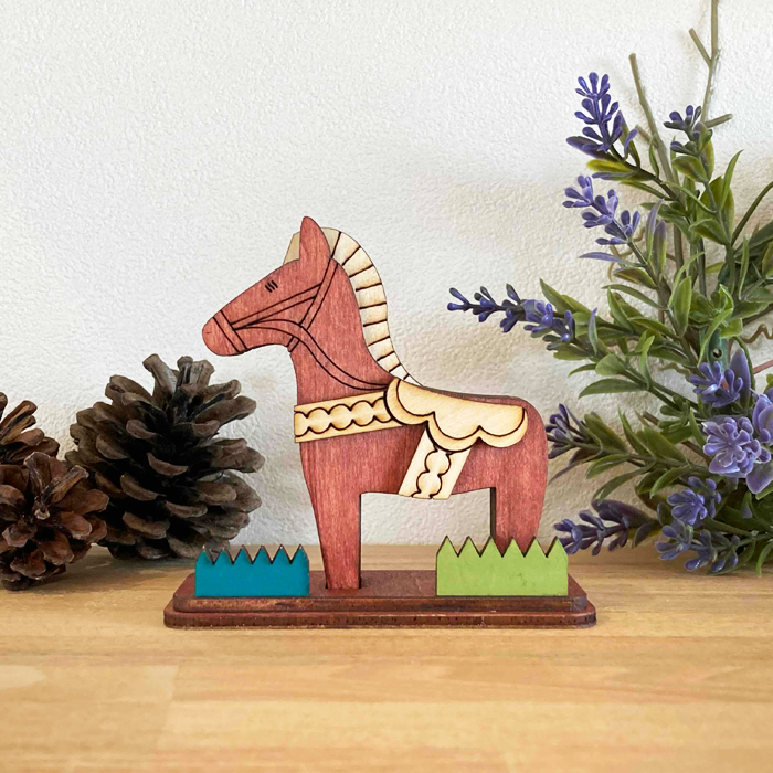 【木製 ダーラナホース DIY 手作りキット】2026 干支