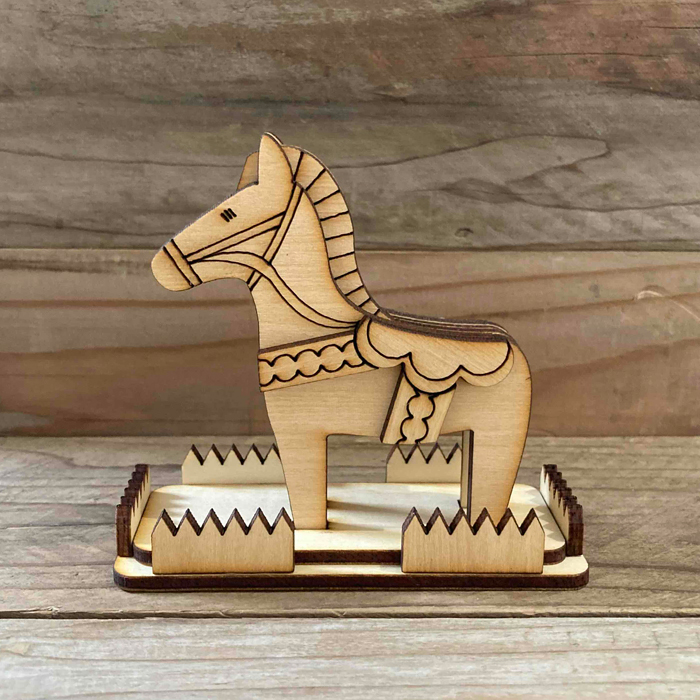 【木製 ダーラナホース DIY 手作りキット】2026 干支